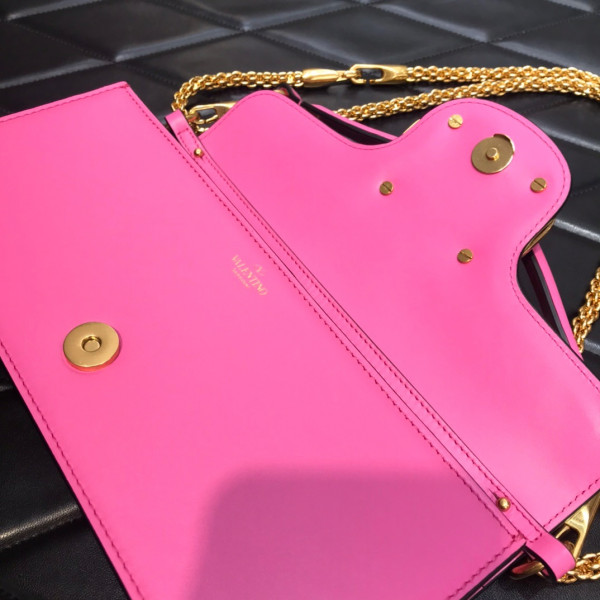 VALENTINO LOCÒ CALFSKIN SHOULDER BAG