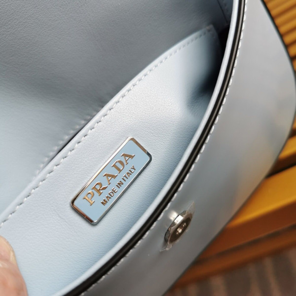 Pra*a cleo brushed leather shoulder bag with flap