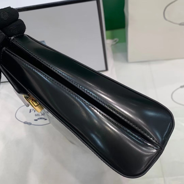 Pra*a medium brushed leather handbag