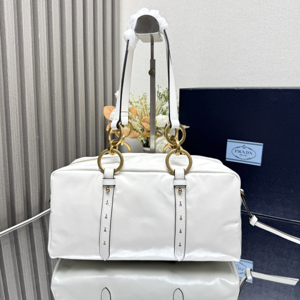 Pra*a dangle medium leather top-handle bag